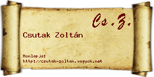Csutak Zoltán névjegykártya