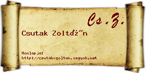 Csutak Zoltán névjegykártya