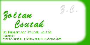 zoltan csutak business card